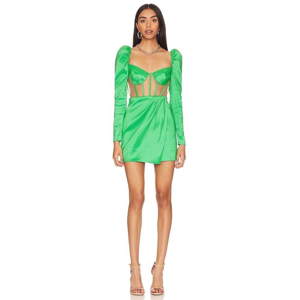 NBD Tallulah Dress Kelly Green Medium Spring Summer Party